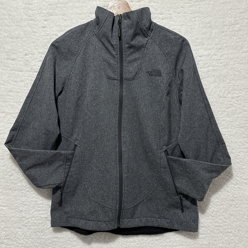 The North Face Windwall Soft Shell Women's Heather Gray Full Zip Jacket Size M/M - Picture 6 of 15